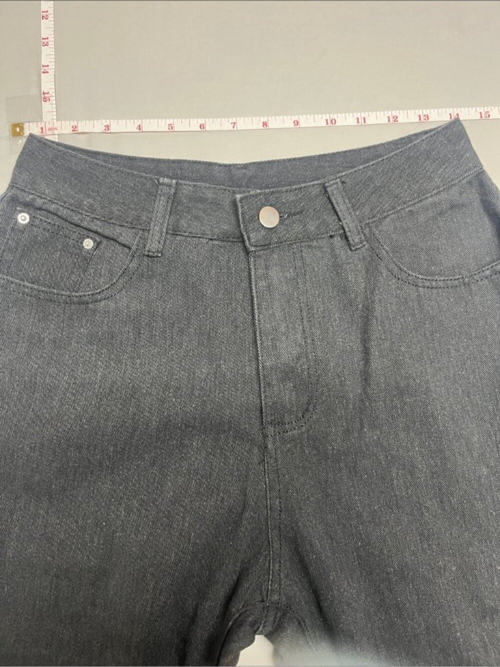 Classic Black Straight-Leg Jeans for Women small 28z28L stretch 1137 - Picture 4 of 5